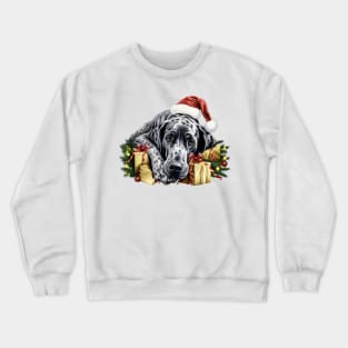 Lazy Great Dane Dog at Christmas Crewneck Sweatshirt